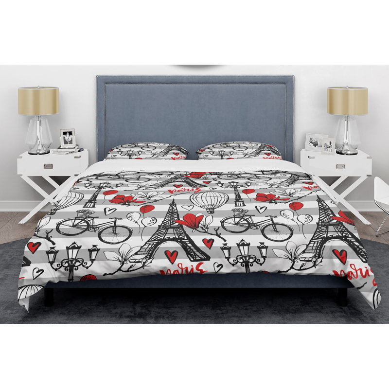 Eclectic Polyester No Abstract Duvet Cover, Full/Queen Duvet Cover + 2 Shams