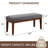 44" W Linen Upholstered Bench with Solid Wood Legs-1358948290