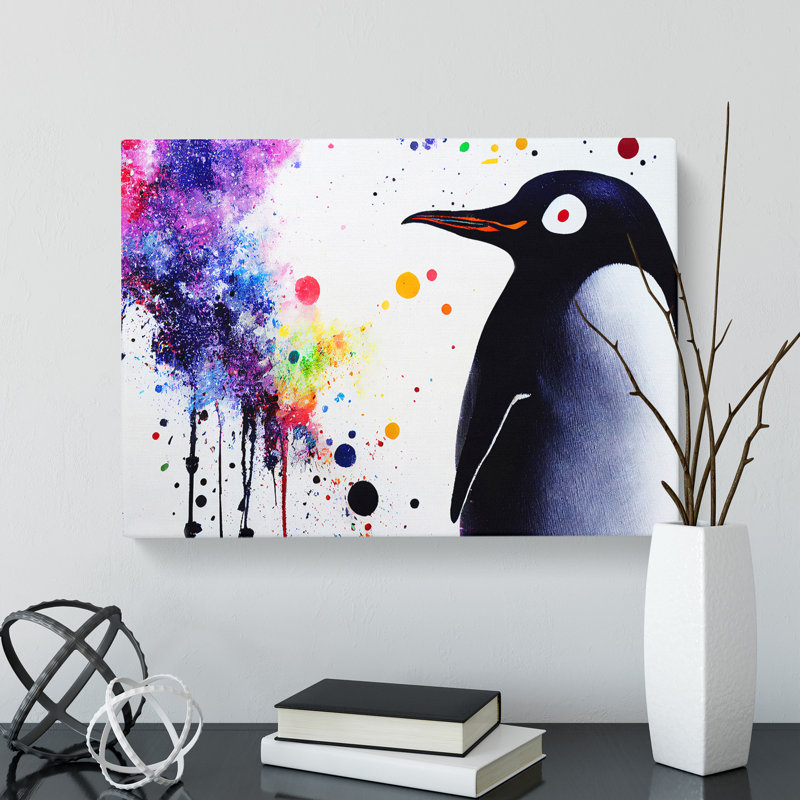 Penguin Splash Vol.2 Abstract - Wrapped Canvas, 35cm H x 50cm W x 3cm D