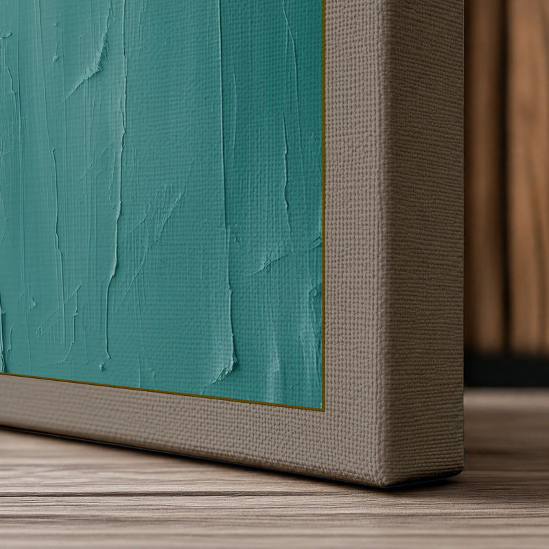 Equilibrium Geometric - Wrapped Canvas, 18x12 - 45.7 x 30.5 cm, Taupe Border