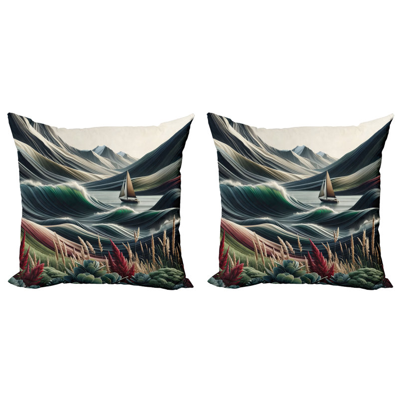 429458 Housse de coussin nautique Ambesonne, H 20 po x l 20 po