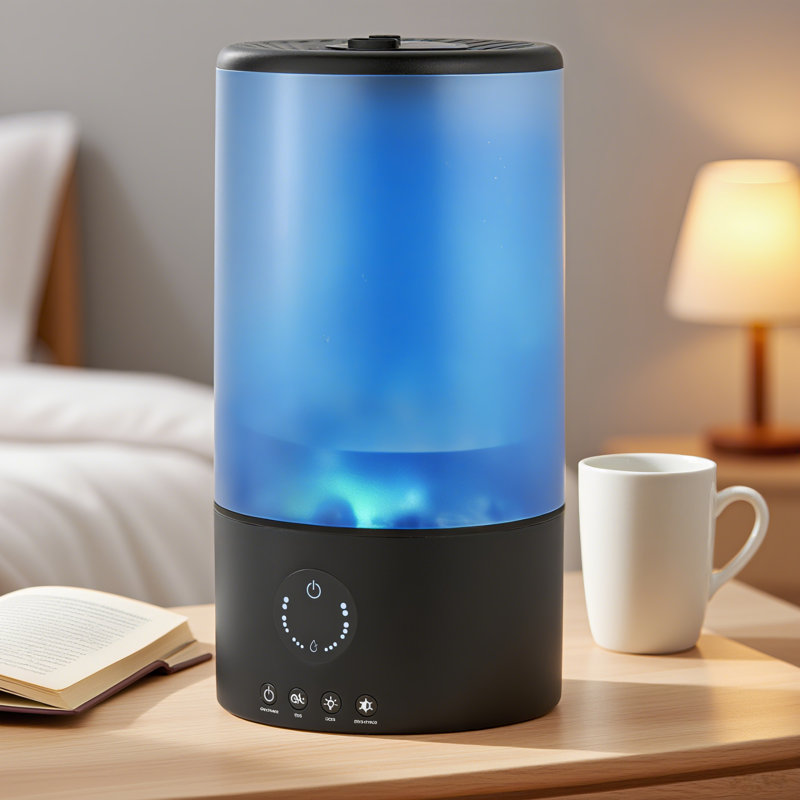 0.85 Gallons Cool Mist Ultrasonic Tabletop Humidifier With Ambient Lighting For 400 Sq. Ft.