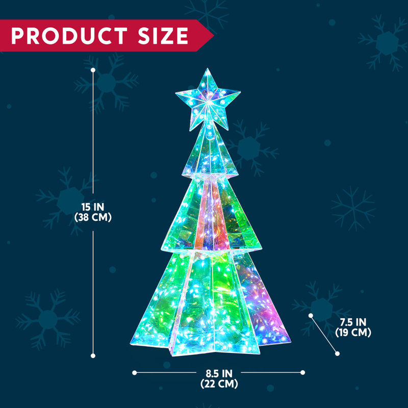 Arbre de Noël 15 po Prismatic Iridescent