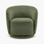 Temecka Retro Upholstered Cocoon Tub Swivel Accent Armchair - Simple and Sleek Style-20242976