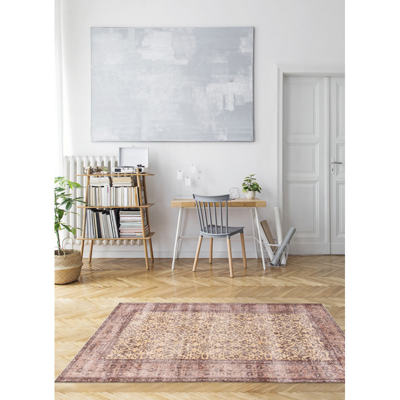 Tapis beige Melis Vintage 3 pi 10 po x 6 pi 8 po