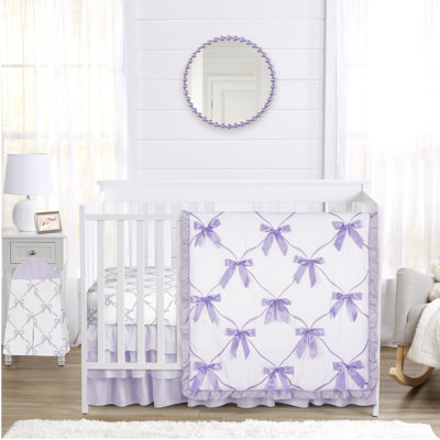Ensemble de literie pour lit de bébé 4 pièces Ballerina and Ballet Bows Mauve par Sweet Jojo Designs