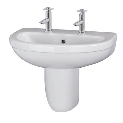 Nuie 555mm White Bathroom Sink
