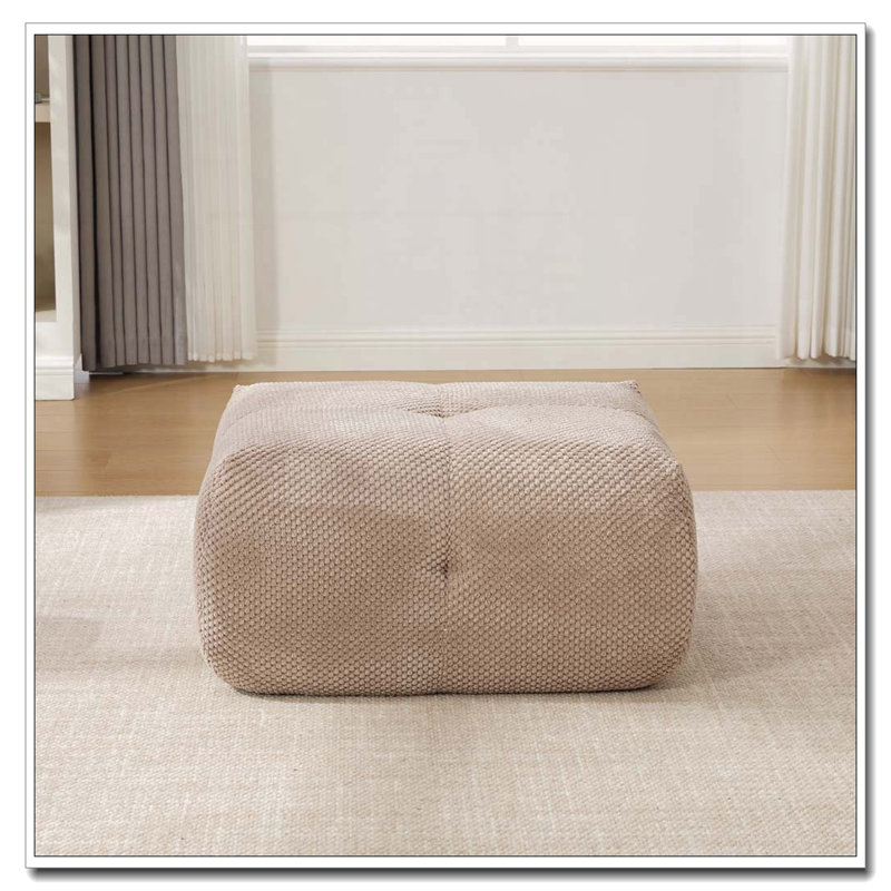 Ensemble de chaises d'appoint modulaires sans accoudoirs avec repose-pieds Cloud, Polyester taupe