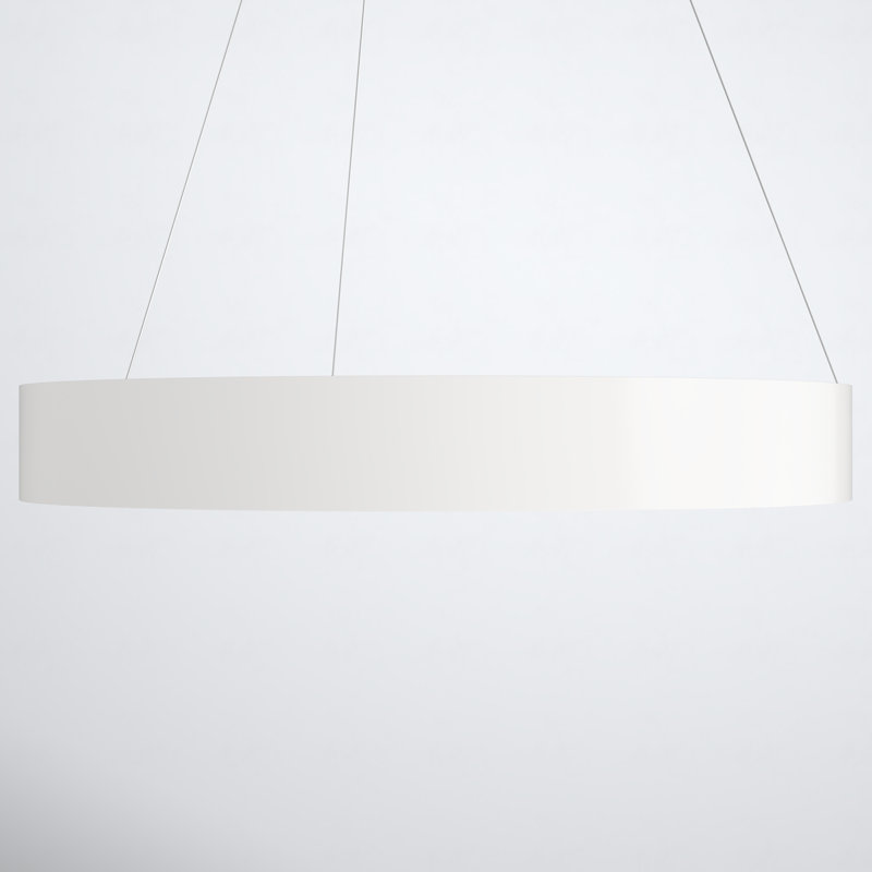 Romain 1 - Light LED Pendant, White, 4" H x 32" W x 32" D