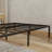 Bedroom king size mattress support jet black steel platform foundation with minimalist modern design, no box spring required-471517489