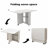 Folding Dining Table with 6 Wheels and 2-Layer Storage Shelf for Small Spaces