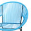 Fauteuil d'extérieur élégant avec cadre en fer de teinte bleue