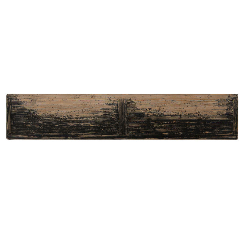 Approx. 91 inches Sideboard with Six Drawers Distressed Black, Black