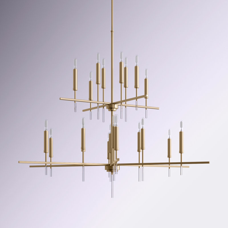 20 - Light Dimmable Tiered Chandelier