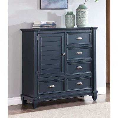 Mobilier de chambre à coucher de style transitionnel avec finition bleu ardoise 1pc