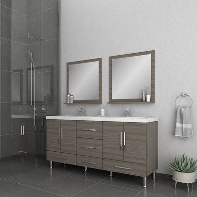 Ripley 72'' Free Standing Double Bathroom Vanity with Top -  Latitude RunÂ®, CCC0ED71766844B2AFC8A5BB0FDADE7D