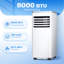 Climatiseur HAVATO 10000 BTU ， Refroidit 450 pieds carrés Climatiseur 3 en 1 avec télécommande