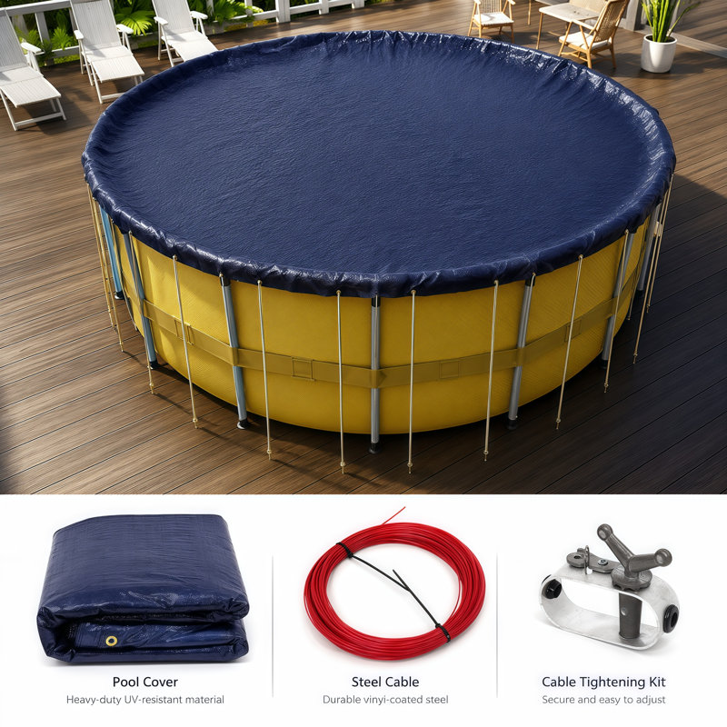 Housse de protection pour piscine d'hiver bleu Royal Shade, 15 pi
