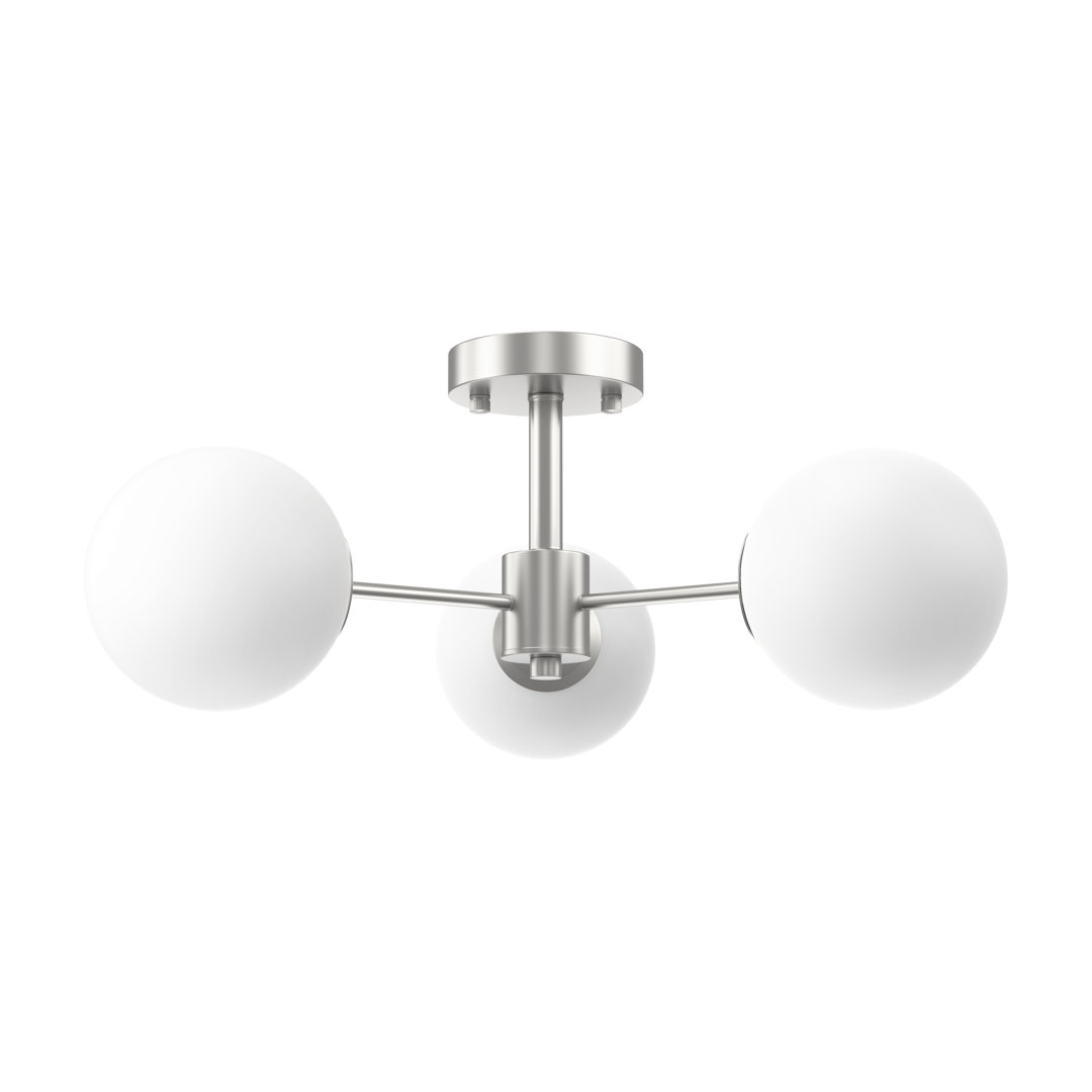 Phylliss 21'' 3- Lights Modern Globe Semi Flush Mount Lighting for Living Room/Bedroom Mercer41 Fixture 