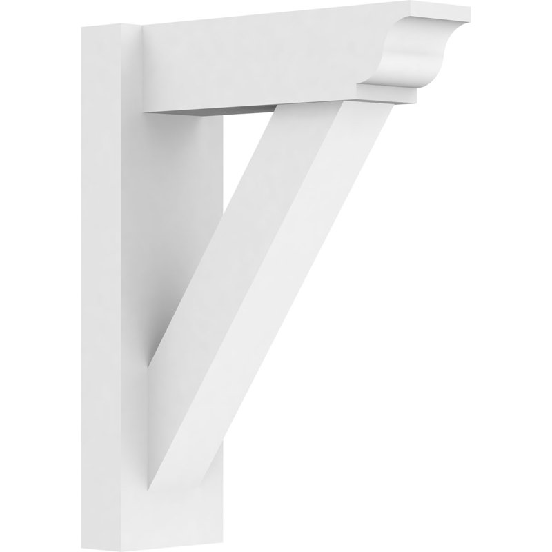 Traditional Architectural Grade PVC Outlooker with Traditional Ends, 5" W, 18" H x 14" D