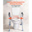 Raised Toilet Seat with Arms, 300 lbs Load Capacity, Adjustable Height, Widened Commode Elevated Toilet Seat Riser with Handles and Splash Guard for Seniors, Elderly, Handicap, Disabled, Adults