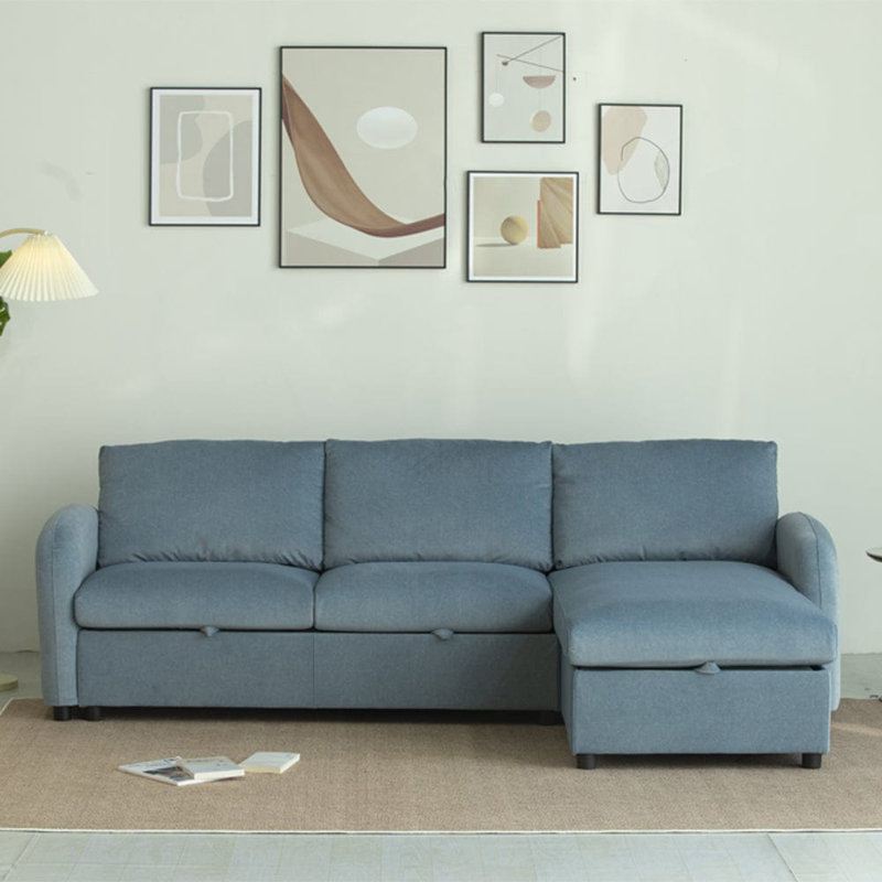 Sofa & Chaise, Blue