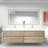 83.4'' Double Bathroom Vanity with Acrylic Top-75263149