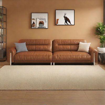 French-style simple and retro straight-row sofa