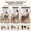 Chaises de salle à manger rembourrées de 49 cm de large avec dossier incurvé ergonomique-229973424