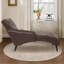Chaise longue capitonnée en cuir PU avec coussin-771842224