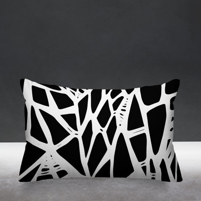 Rodman Abstract Outdoor Reversible Throw Pillow