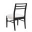 Chaise de salle à manger noire et beige (ensemble de 2)