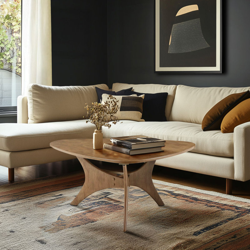 Fresca Triangular Coffee Table, Light Brown
