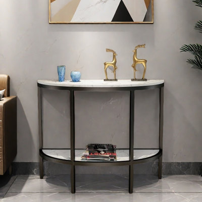 Minimalist Modern Double-Layer Console Table