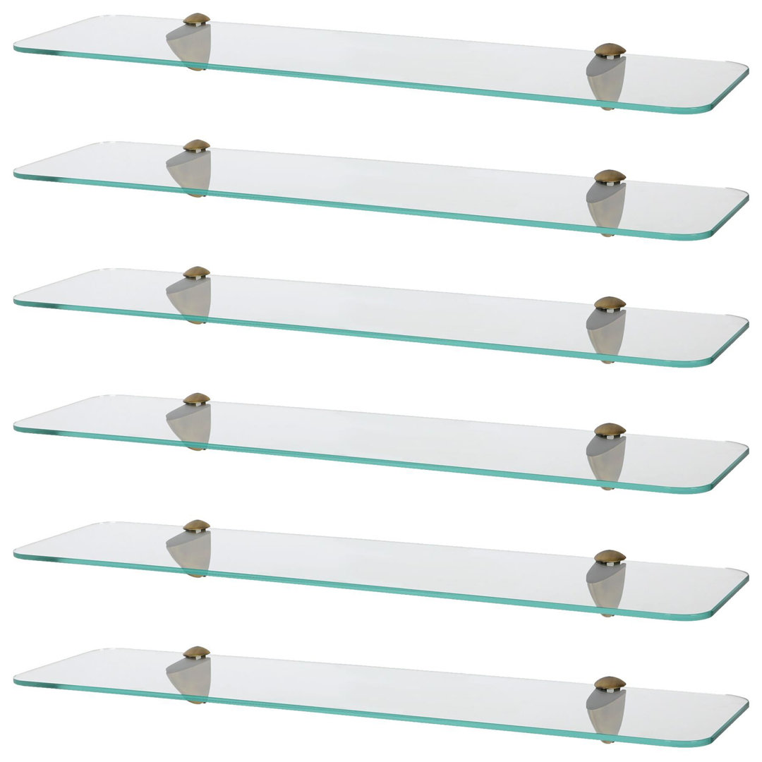 Harbour Housewares - Bathroom Shelf - 40cm - Clear Glass - Image 2