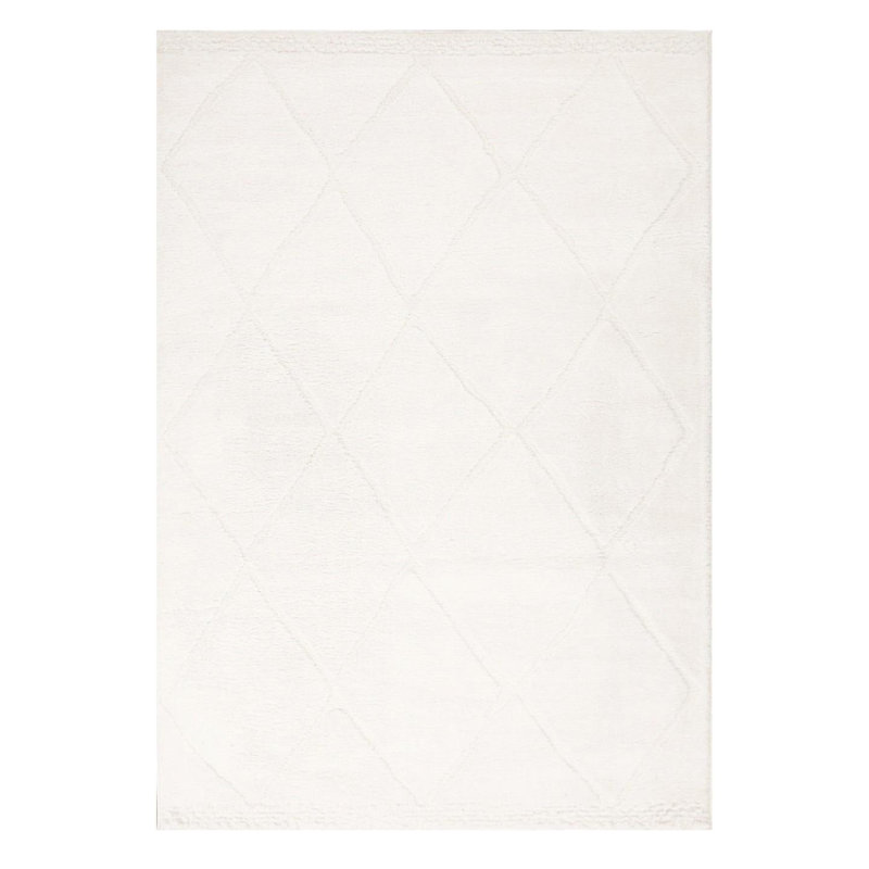 Moroccan Diamond Area Rug, Ivory, 6x9