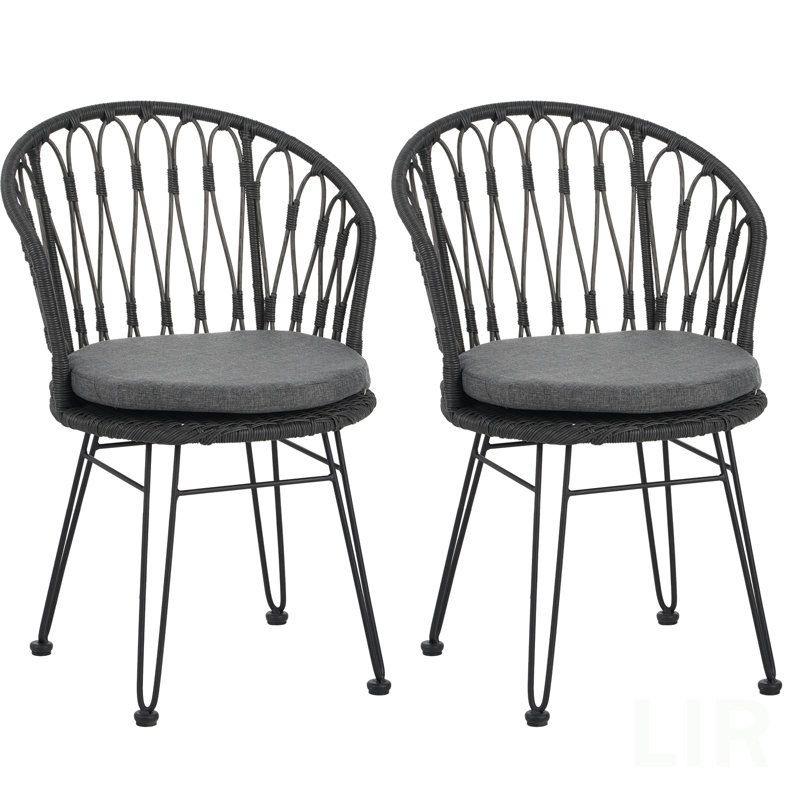 TAVON CHAIR, 2PCS avec 2 coussins, gris, chaise