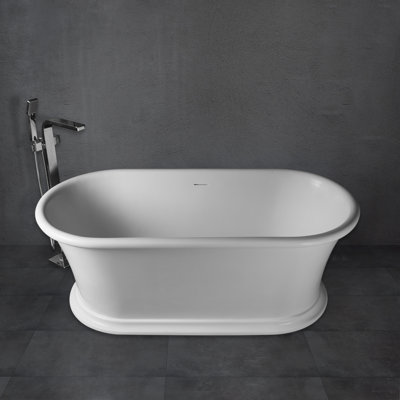 67" x 32" Freestanding Soaking Solid Surface Bathtub