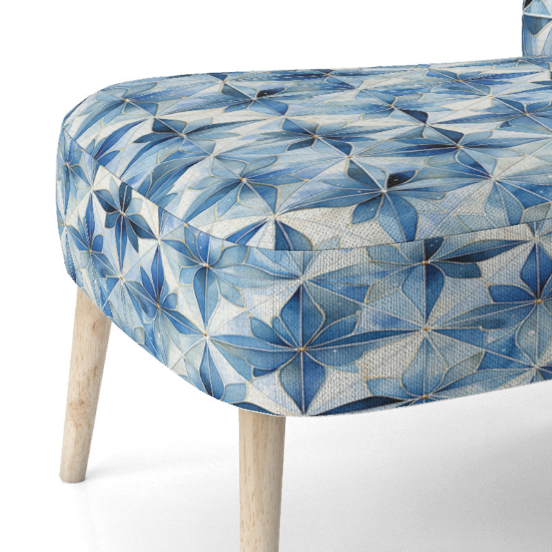 Fauteuil d'appoint rembourré bohème et éclectique Vintage