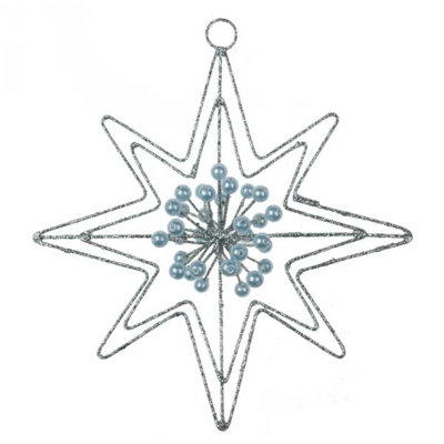 14cm Metal Astrology & Stars Holiday Shaped Ornament