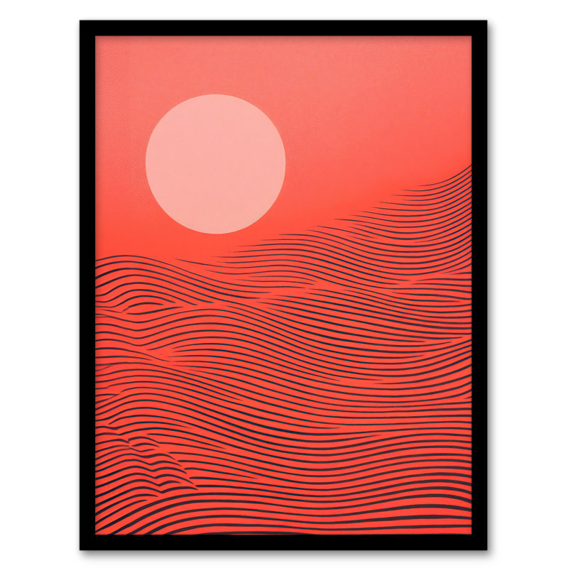 Desert Coral Pink Orange Sunset - Single Picture Frame Print