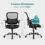 Chaise de bureau ergonomique en filet Azaryia-1050212048