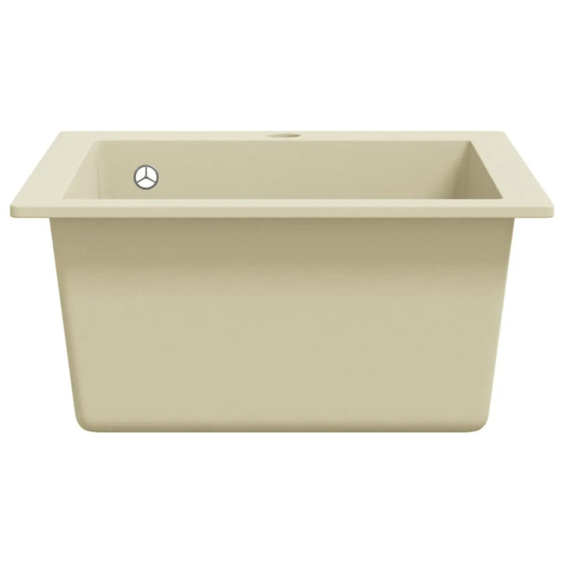 Belfry Kitchen Thane 500mm W Single Bowl Stone Flush Kitchen Sink