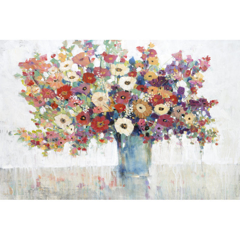 «Leion Mix Flower Bouquet II» sur toile par Tim Ottoole, reproduction, H 24 po x l 36 po