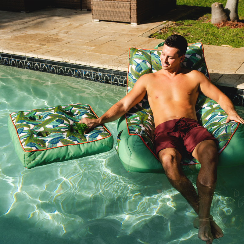 Big Joe Captain's Caddie Pool Float, Green/Blue