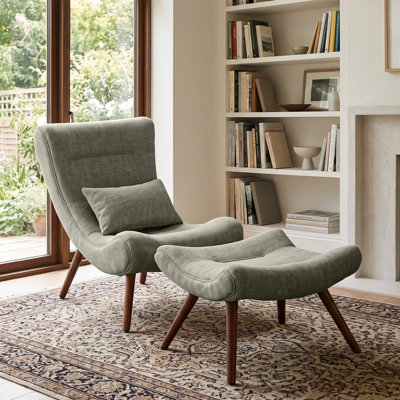 Tooborac Accent Chair with Footstool