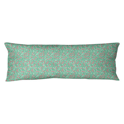 Coussin lombaire à motif floral tourbillony