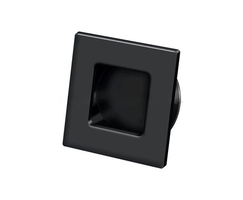 Deltana FPS234U3-UNL Flush Pull, Square, HD, 2-3/4" x 2-3/4", Solid Brass in Unlacquered Brass, Paint Black
