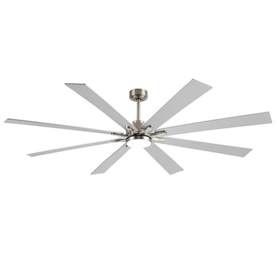 Smart & Remote Controlled 8 Blade Ceiling Fan With Light For Indoor And CoveredOutdoor Use