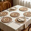 Ensemble de 6 napperons ronds en plastique faits à la main, dégradés assortis, résistants à la chaleur, imperméables et réutilisables, pour la cuisine et la salle à manger. Accessoires décoratifs pour la table d'intérieur.-182103260